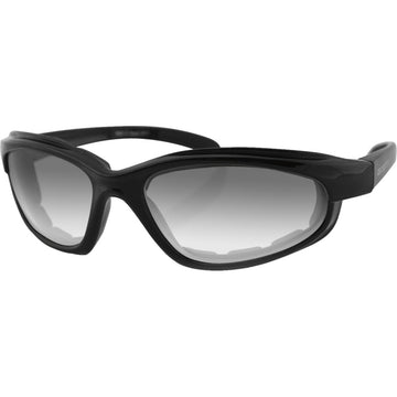 BOBSTER Fat Boy Sunglasses - Gloss Black - Clear Photochromic Lens EFB001