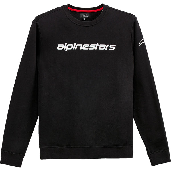 Alpinestars Linear Crew Fleece - Black/White - 2XL 12125132410202X