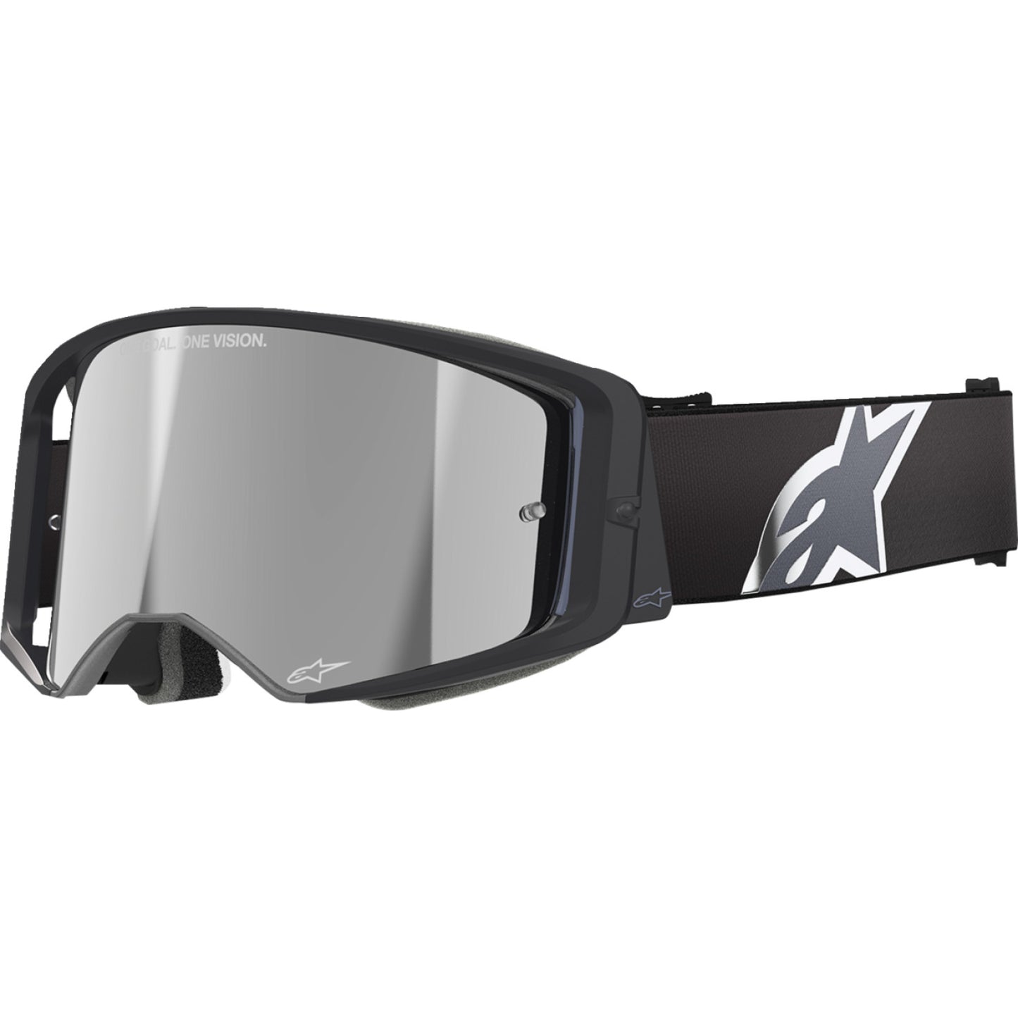 Alpinestars Supertech Goggle - Corp - Black/Gray - ABS Vision - Silver Mirror 5100325-1513 | Goggles 