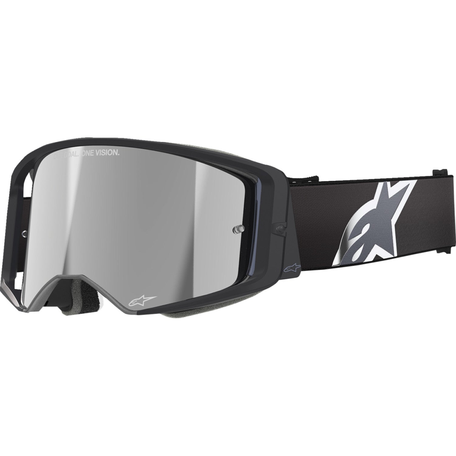 Alpinestars Supertech Goggle - Corp - Black/Gray - ABS Vision - Silver Mirror 5100325-1513 | Goggles 