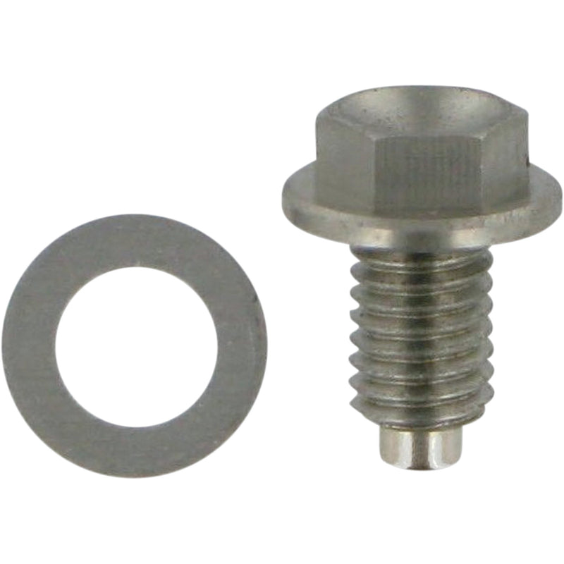 Moose Racing Magnetic Drain Plug - Silver - Suzuki | Yamaha DP116