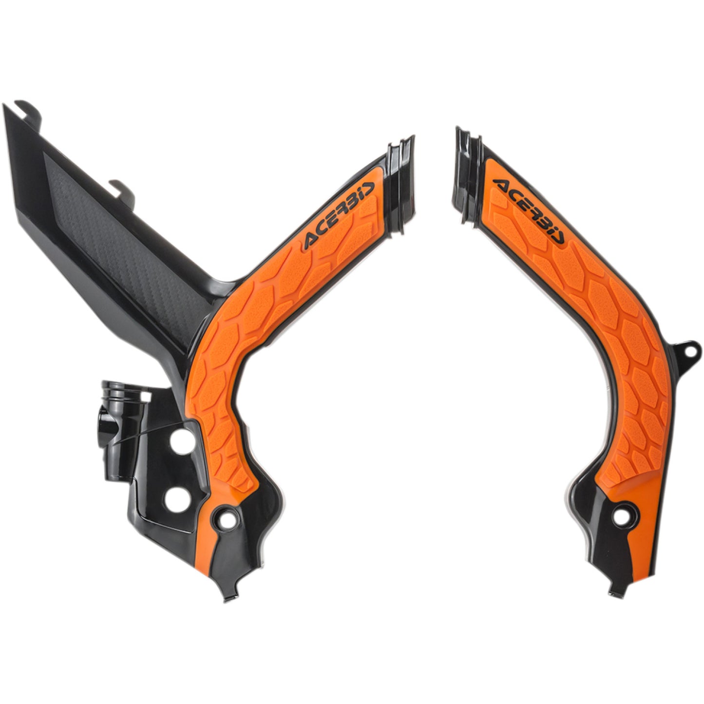 ACERBIS X-Grip Frame Guards - Black/Orange - KTM 2733445229