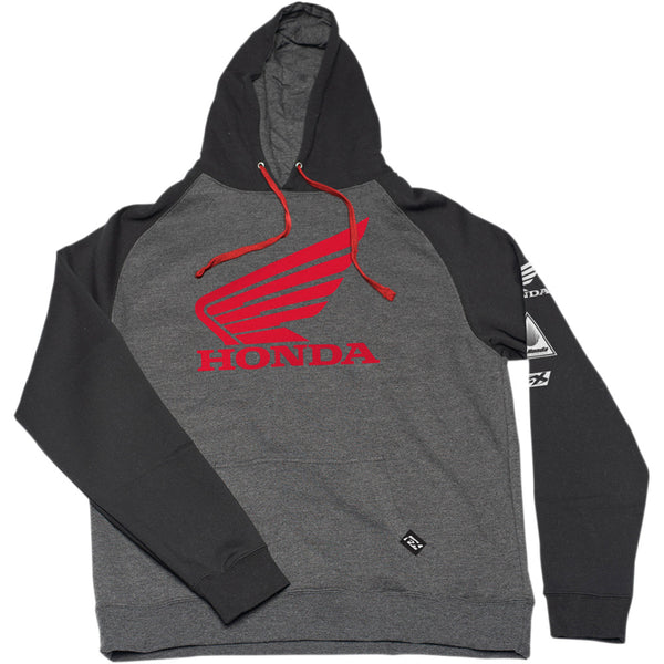 Factory Effex Honda Wing Hoodie - Black/Charcoal - 2XL 22-88308