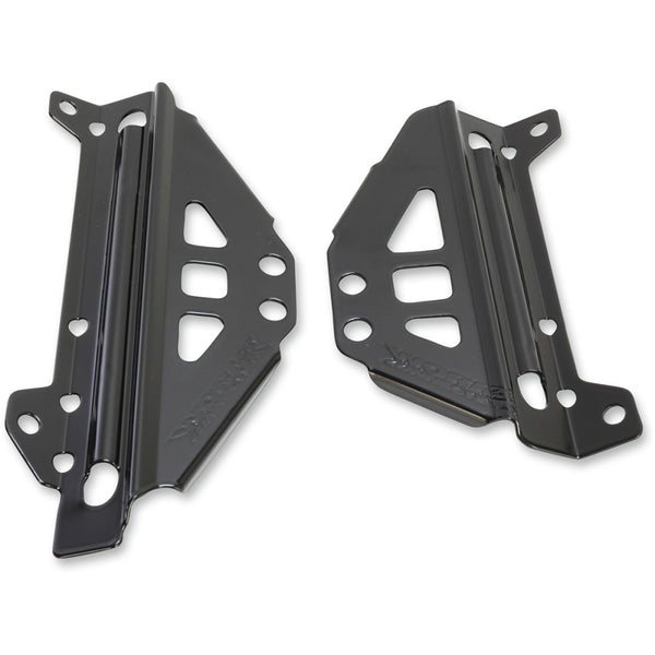 Works Connection Radiator Brace Set - Black - Kawasaki 18-B298