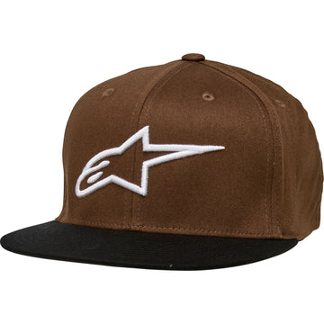 ALPINESTARS Ageless Flat Bill Hat - Brown/Black - Small/Medium 1035810158010SM