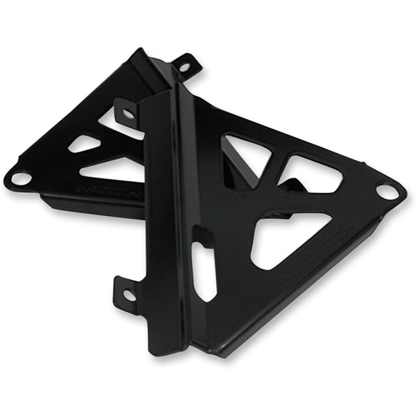 Works Connection Radiator Brace Set - Black - Honda 18-B708