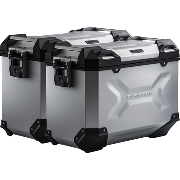 SW-Motech TRAX ADV Aluminum Case System - Silver - Suzuki V-Strom 650 '16-'24 KFT.05.876.70101/S