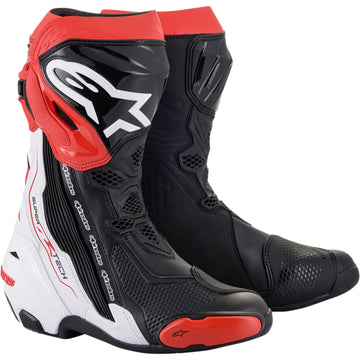 ALPINESTARS Supertech R Boots - Black/White/Red - US 11.5 / EU 46 2220021-123-46