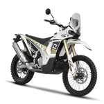 Kove 450 Rally in gold, right front three-quarter view