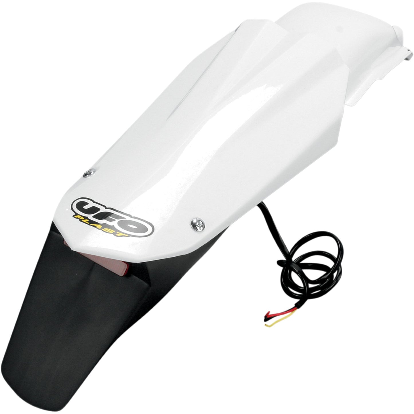 UFO Enduro Rear Fender - W/Light - White HU03314-041