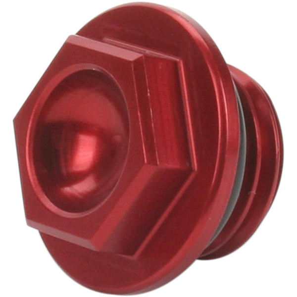 Works Connection Aluminum Oil Filler Plug - Red - Honda/Kawasaki/Yamaha 24-070