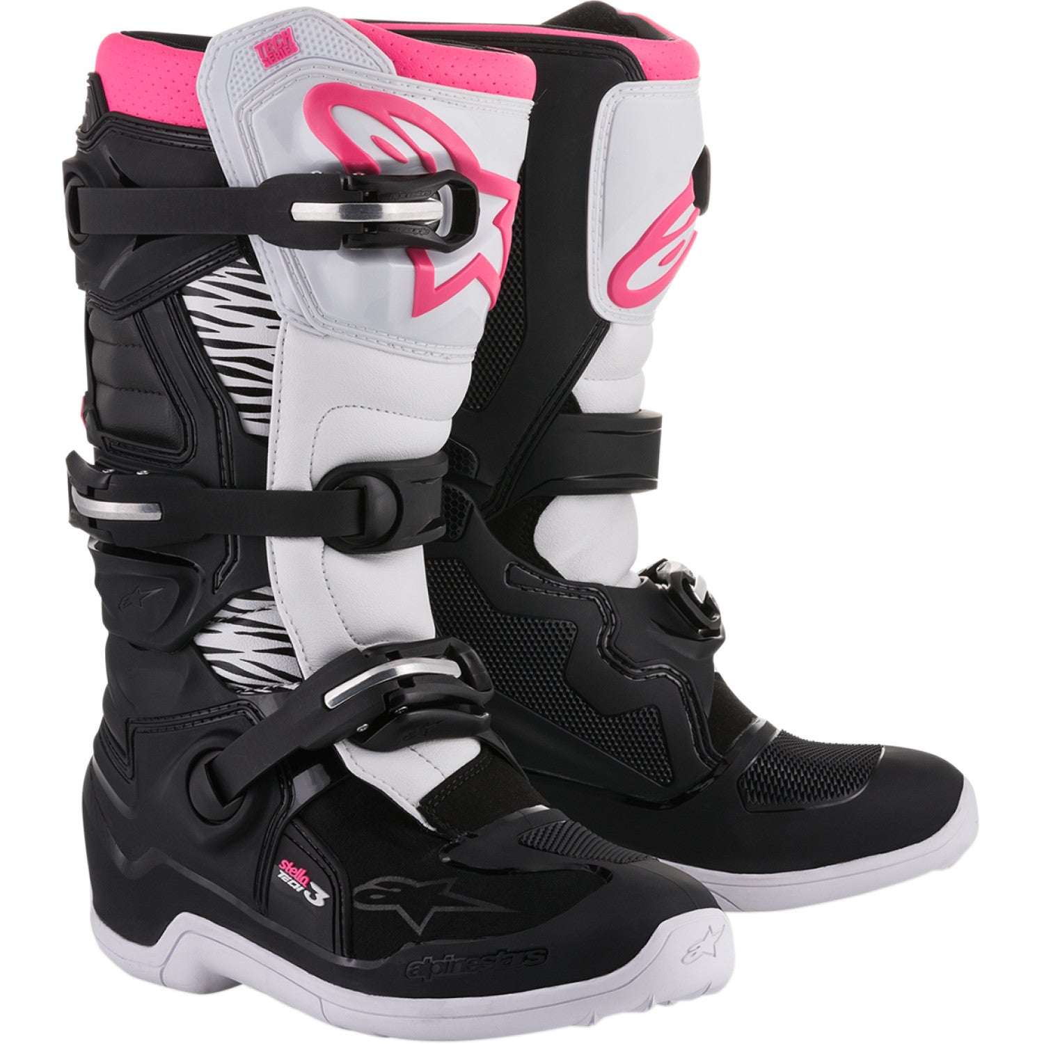 ALPINESTARS Stella Tech 3 Boots - Black/White/Pink - US 6 2013218-130-6