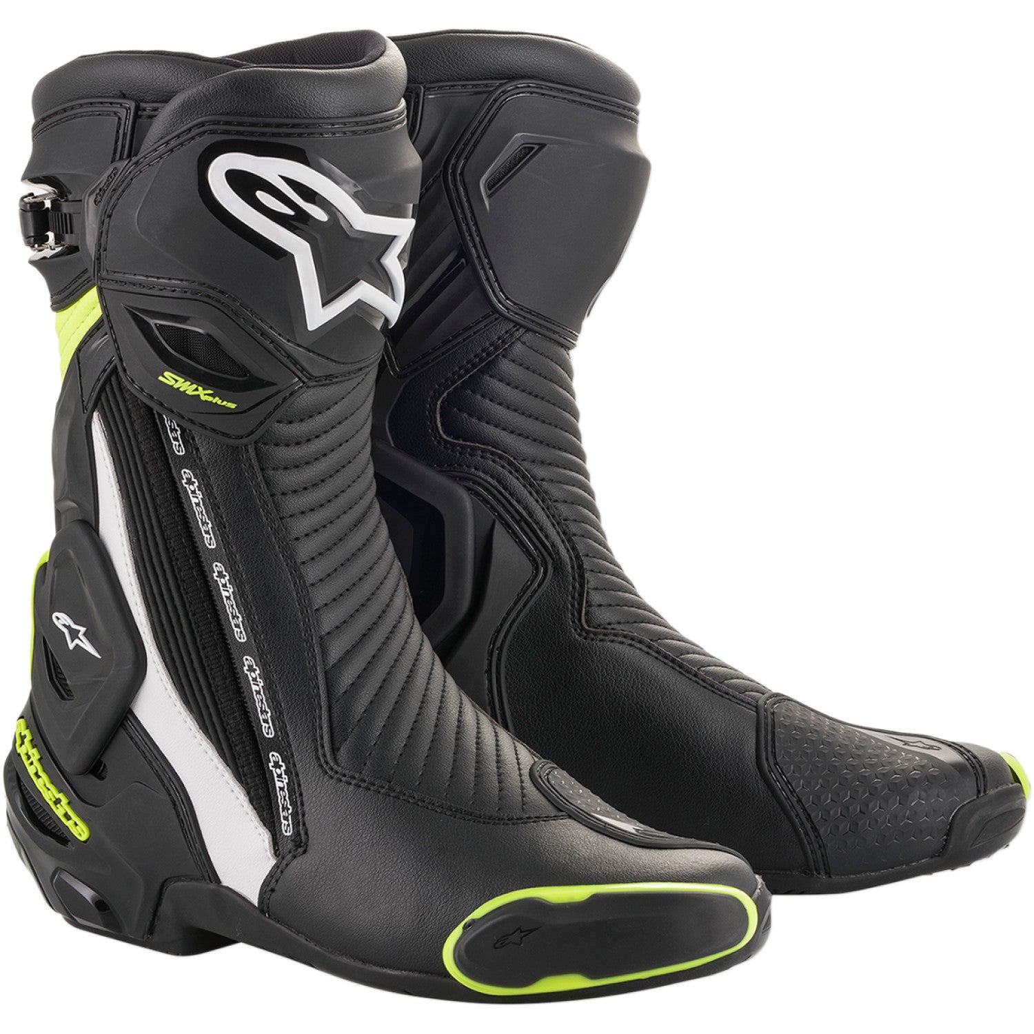 ALPINESTARS SMX+ Boots - Black/White/Yellow Fluorescent - US 5 / EU 38 2221019-125-38