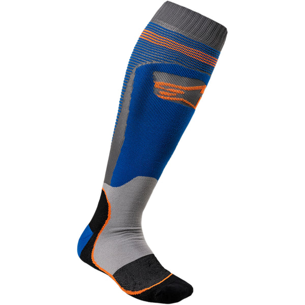 Alpinestars MX Plus 1 Socks - Blue/Orange - Small/Medium 4701820-7042-SM