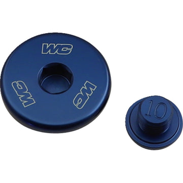 WORKS CONNECTION Engine Timing Plug - Blue - Kawasaki 24-543