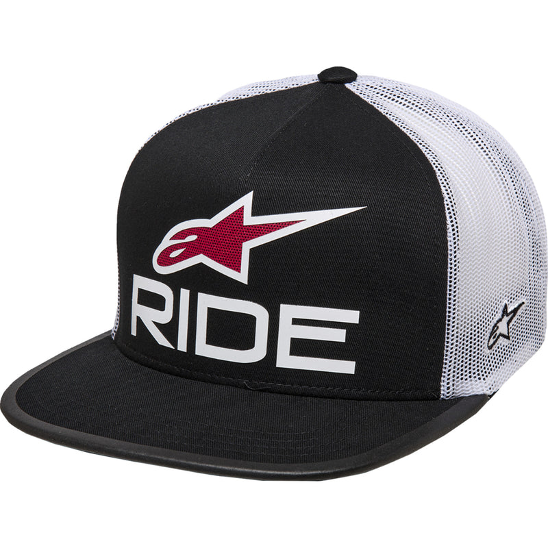 ALPINESTARS Ride 4.0 Trucker Hat - Black/White/Red - One Size 1214-81711-123-OS