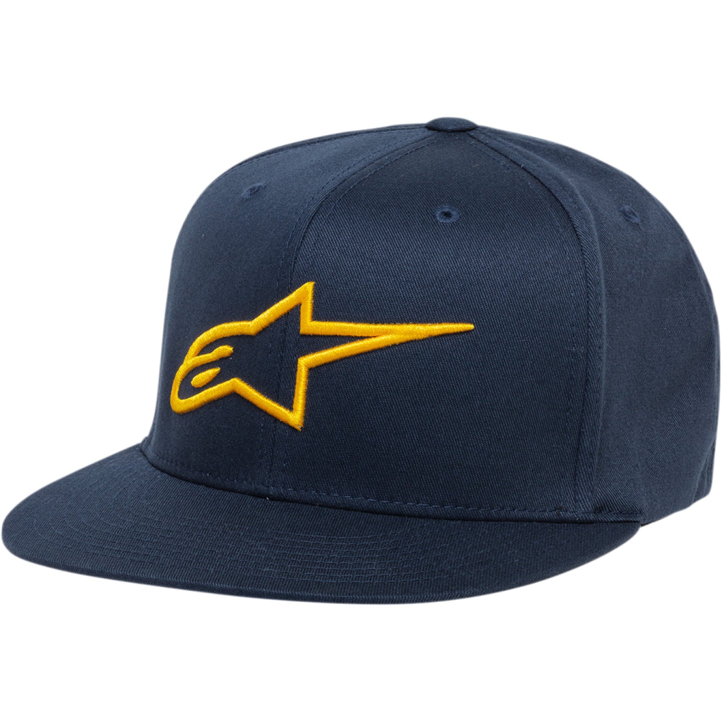 ALPINESTARS Ageless Flat Bill Hat - Navy/Gold - Small/Medium 1035810157059SM