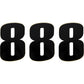 Moose Racing Race Number 8 - Black - 6" 80118