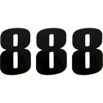 Moose Racing Race Number 8 - Black - 6" 80118