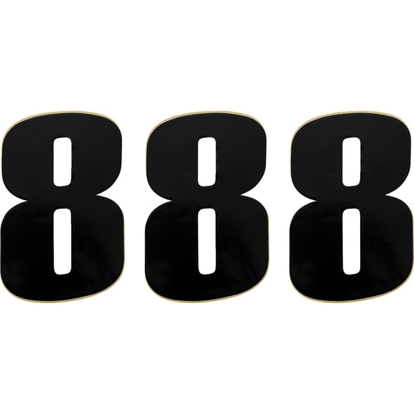 Moose Racing Race Number 8 - Black - 6