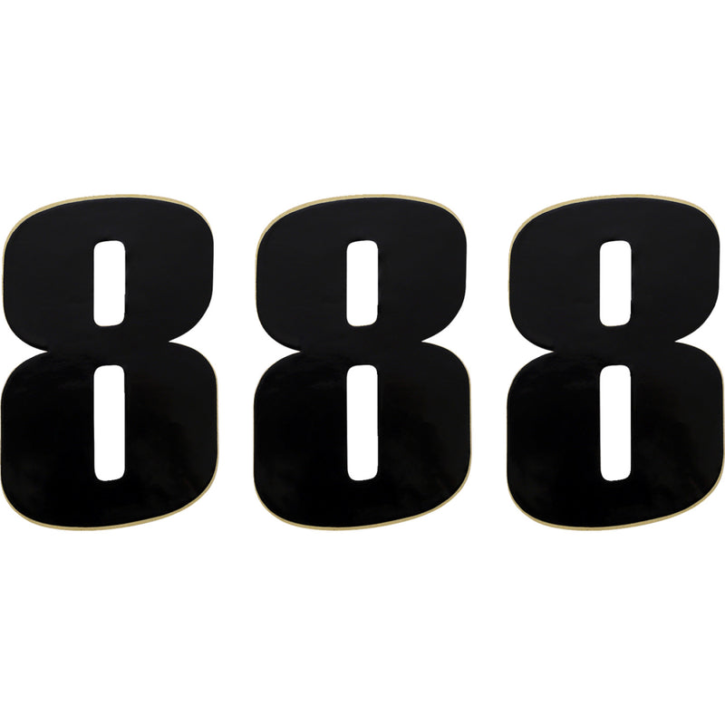 Moose Racing Race Number 8 - Black - 6" 80118