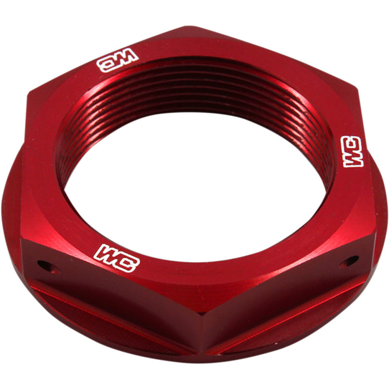 WORKS CONNECTION Steering Stem Nut - Red - Honda 24-305