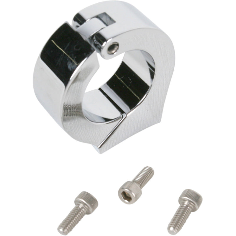 Dakota Digital Clamp Mount - For 1.25" Handlebar - 3-3/8" Gauge Cups - Chrome BKT-3325