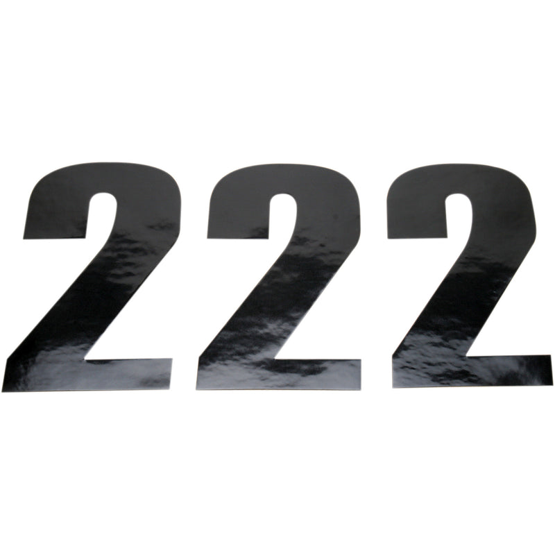 Moose Racing Race Number 2 - Black - 6" 80112