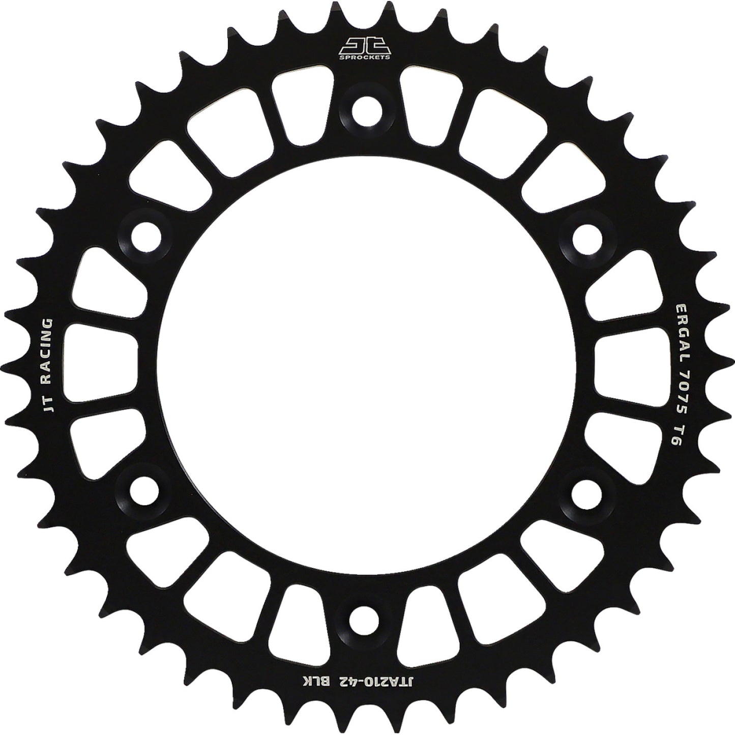 JT SPROCKETS Rear Sprocket - Honda - Black - 42 Tooth JTA210.42BLK by JT Rear Sprockets   Aluminum/Alloy