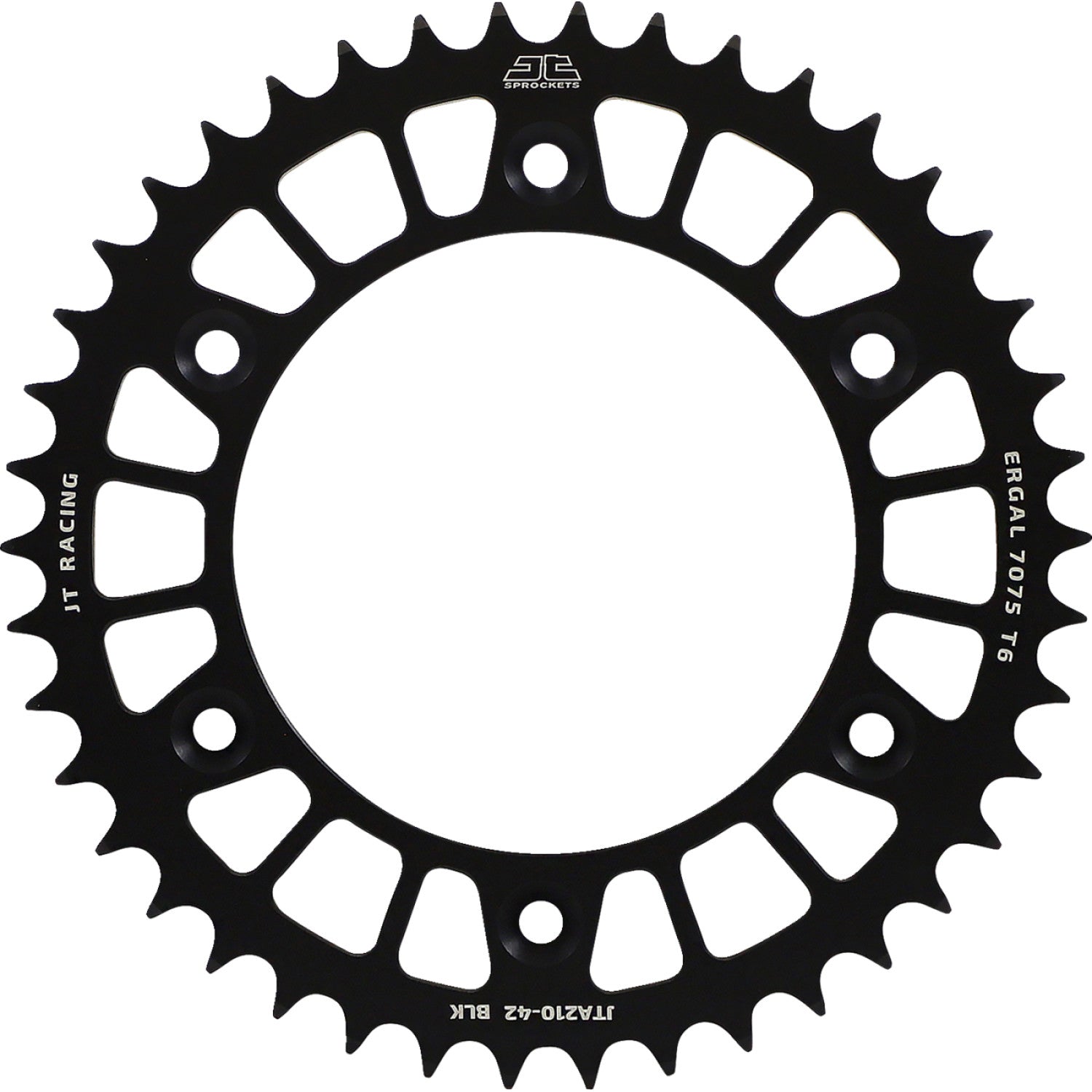 JT SPROCKETS Rear Sprocket - Honda - Black - 42 Tooth JTA210.42BLK by JT Rear Sprockets   Aluminum/Alloy