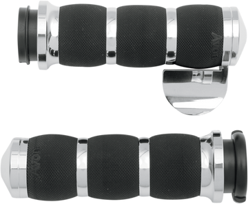 Avon Grips 3-Ring Air Cushioned Grips - TBW - Throttle Boss - Chrome AIR-90-CH-FLY-B
