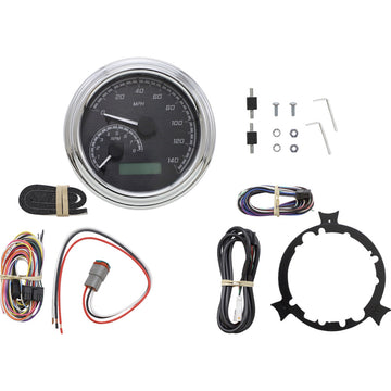 Dakota Digital MVX Series Analog Gauge System - Black/Gray/Chrome MVX-2002-KG-C