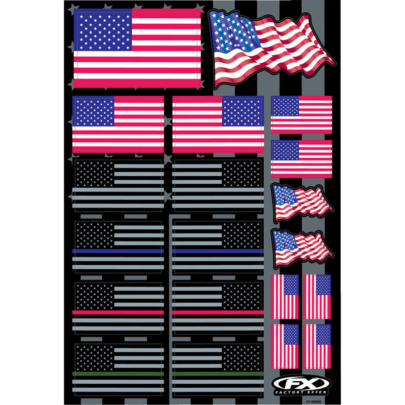 FACTORY EFFEX Decal Sheet - FX USA Flags 27-68000