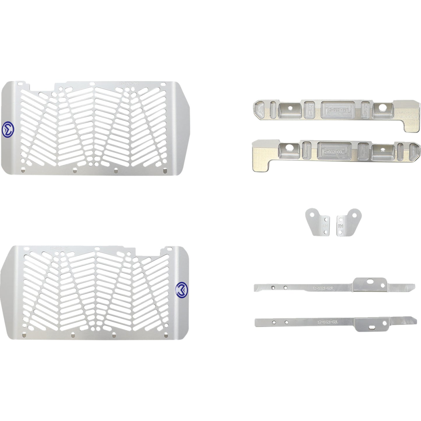 Moose Racing Billet Radiator Guards - Silver - Honda 12-6021