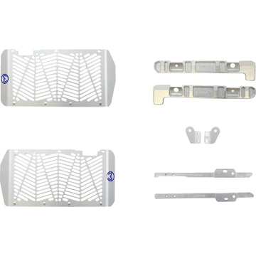 Moose Racing Billet Radiator Guards - Silver - Honda 12-6021