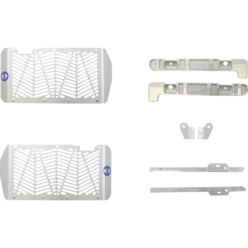 Moose Racing Billet Radiator Guards - Silver - Honda 12-6021
