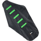 Moose Racing Ribbed Seat Cover - Black Cover/Green Ribs - Kawasaki KXF25006-334RT