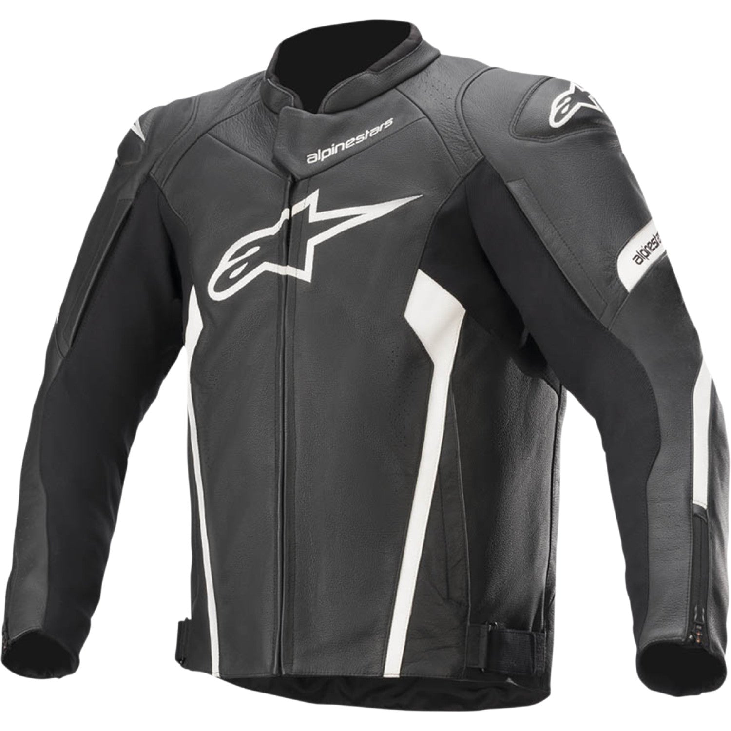 ALPINESTARS Faster v2 Leather Jacket - Black/White - US 38 / EU 48 3103521-12-48