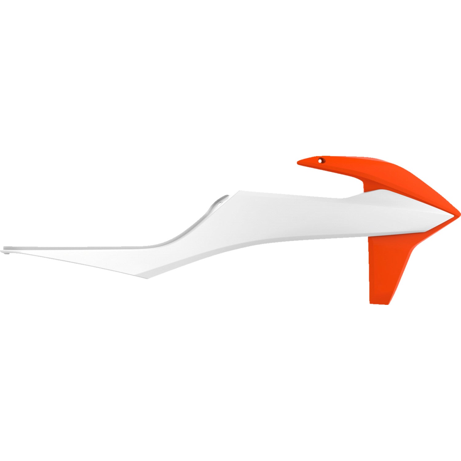 POLISPORT Radiator Cover - Orange/White - KTM 8422100009 by Polisport