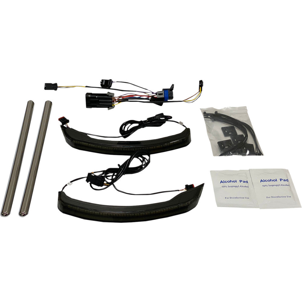 Custom Dynamics Saddlebag Lights - Low Profile - Smoke Lens - Indian CD-IND-SPR-V2-S