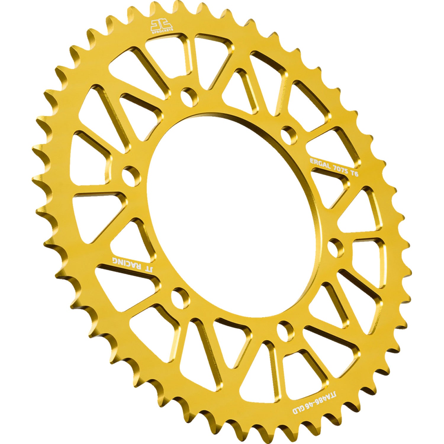 JT SPROCKETS Rear Sprocket - Aluminum - 46 Tooth - Gold - KLE 300/FZ6 JTA486.46GLD by JT Rear Sprockets   Aluminum/Alloy