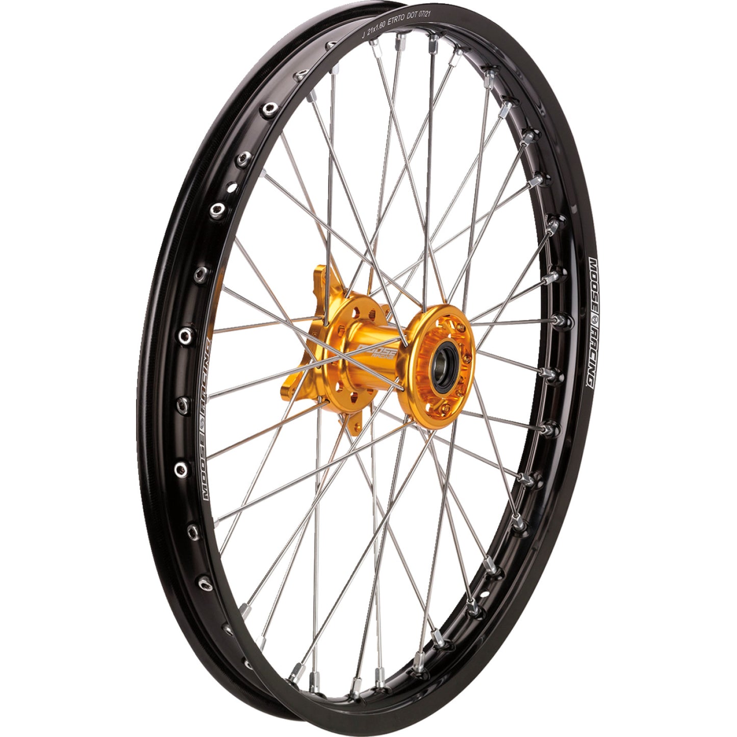 Moose Racing Wheel Assembly - SX-1 - Complete - Front - Black Wheel/Gold Hub - 21x1.6 - Suzuki SF-16021-BKGD
