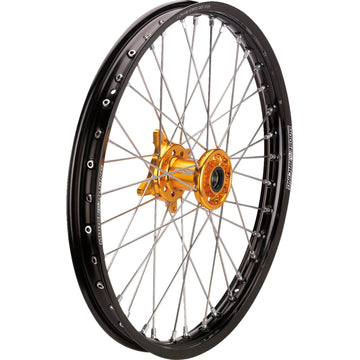 Moose Racing Wheel Assembly - SX-1 - Complete - Front - Black Wheel/Gold Hub - 21x1.6 - Suzuki SF-16021-BKGD