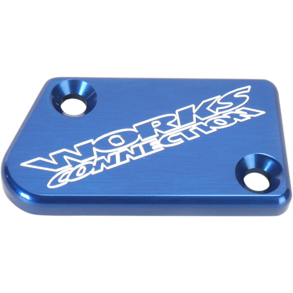 Works Connection Anodized Billet Aluminum Front Brake Reservoir Cover - Blue 21-031