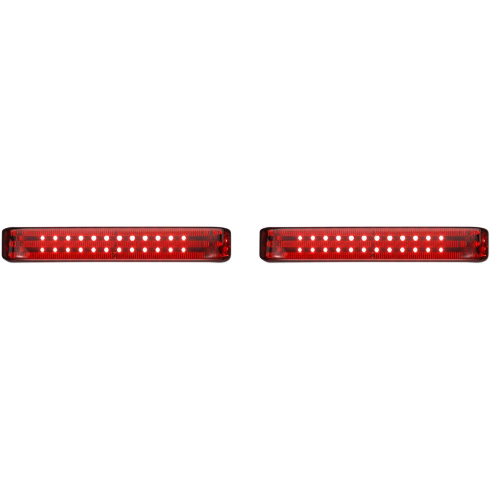 Custom Dynamics Saddlebag LED Lights - Sequential - Black/Red PB-SBSEQ-SS8-BR