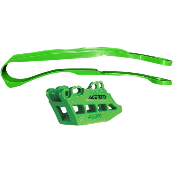 Acerbis Chain Guide 2.0 and Slider Kit - Kawasaki KX250F/KX450F - Green 2466040006