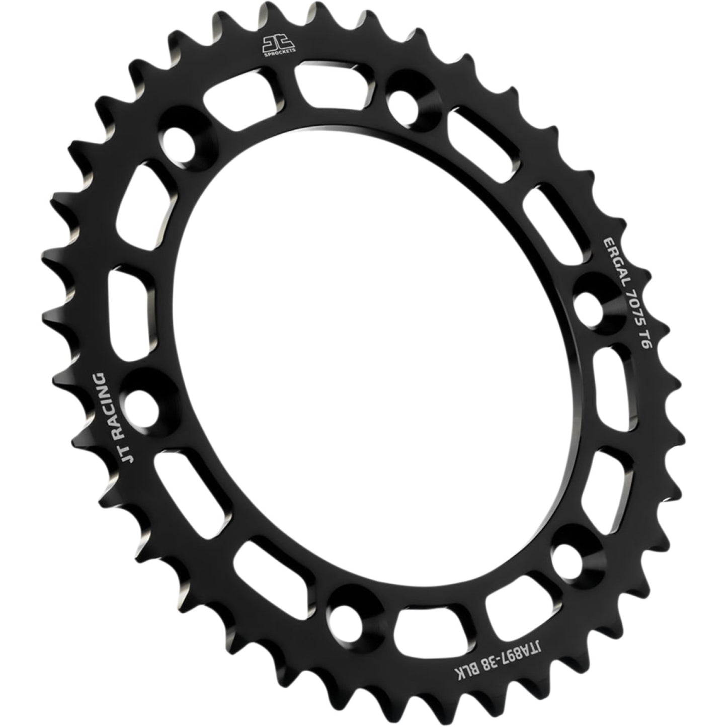 JT SPROCKETS Rear Sprocket - Black - 38-Tooth JTA897.38BLK by JT Rear Sprockets   Aluminum/Alloy