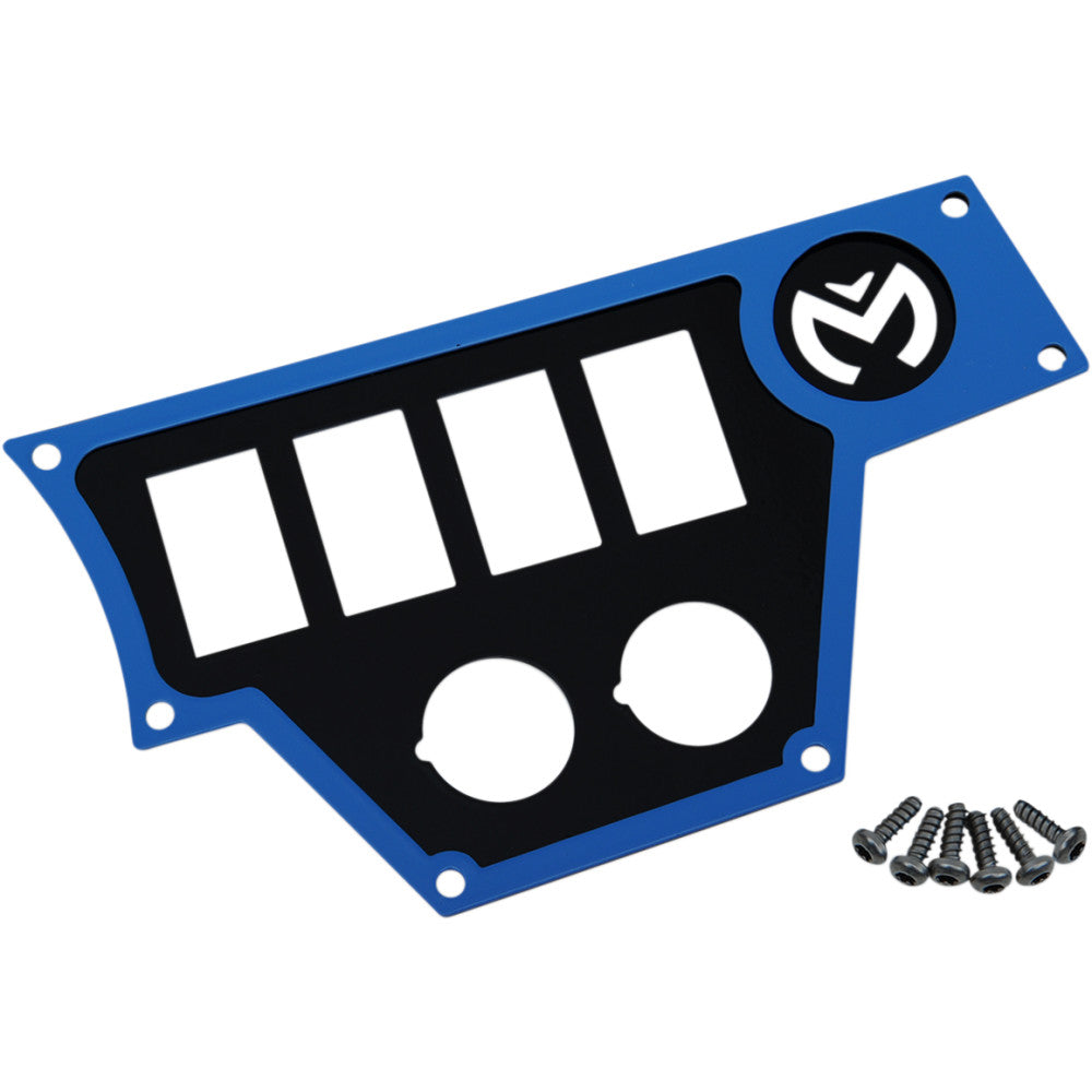 MOOSE OFFROAD Dash Plate - Large - Right - Blue 100-4372-PU