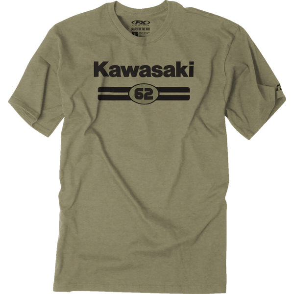 Factory Effex Kawasaki Sixty Two T-Shirt - Heather Olive - 2XL 27-87128