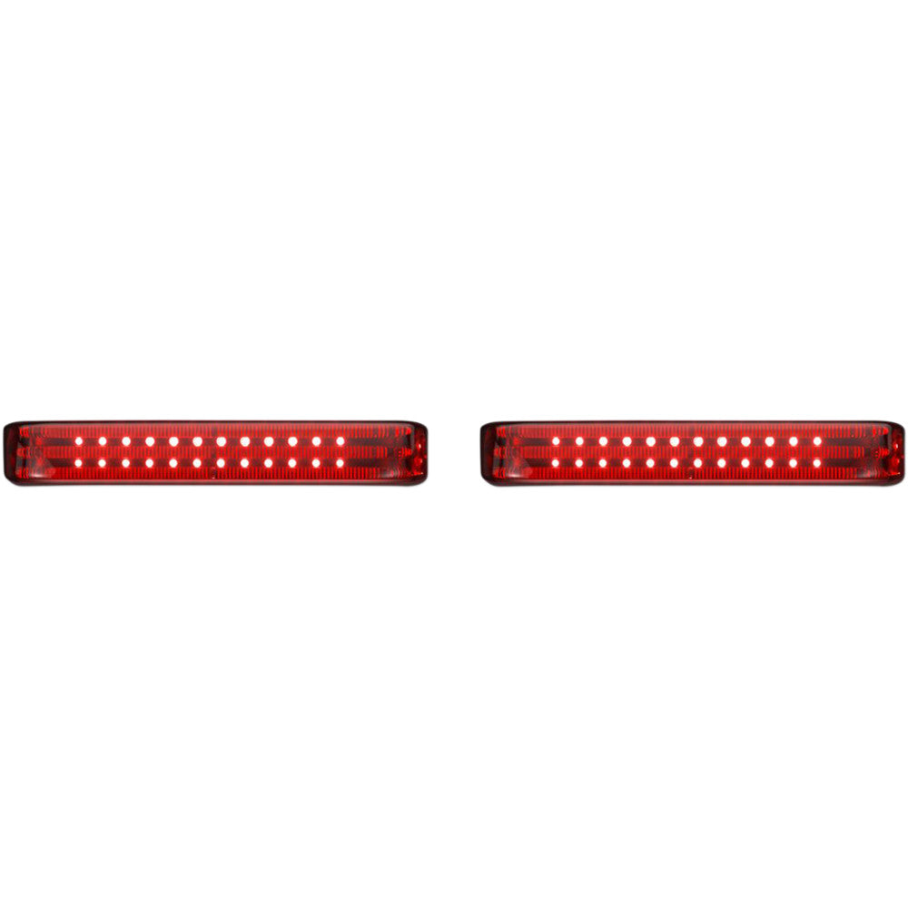 Custom Dynamics Saddlebag LED Lights - Sequential - Black/Red PB-SBSEQ-HD-BR